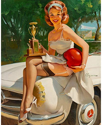 Gil Elvgren Pinup Girl Trophy Girl A Winner 1960 p7231 A3 Canvas